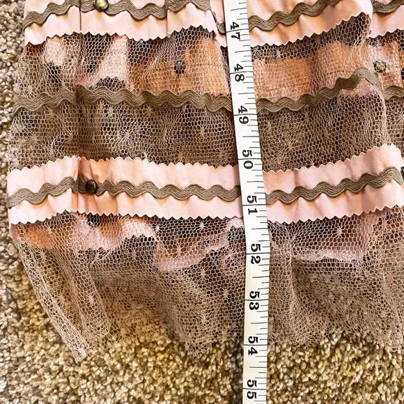 RED Valentino Point d'esprit tulle Pink Sheer Maxi Dress - Picture 10 of 11